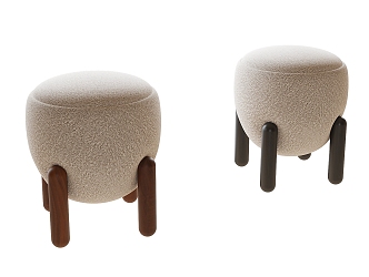 Shoe Changing Stool Dressing Table Stool Sofa Stool 3d model