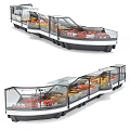 Commercial Refrigerated Display Freezers With Transparent Glass Doors And Food Storage Shelves