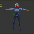 Game Movie Character Design With Steampunk Leather Outfit Red Boots And Metal Armor