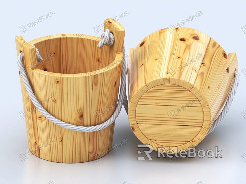 Wooden Bucket Wooden Bucket Bucket model