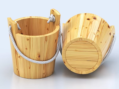 Artisanal Ceramic Vessels With Braided Rope Handles And Smooth Glaze Finish For Decor 3d model