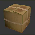 Household Items Packaged In Wooden Box With Straps For Storage And Transport
