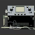 Military Weapon Control Device With Green Panel Screen Knobs And Cables 3d model