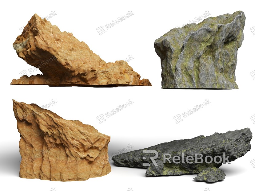 stone rock desert rock forest rock forest stone model