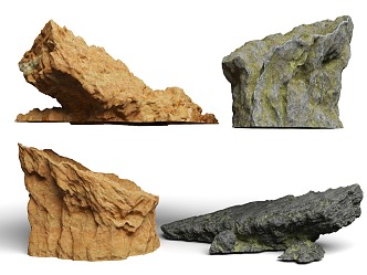 stone rock desert rock forest rock forest stone 3d model