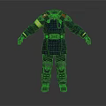 Protective Tactical Uniform with Yellow Shoulder Stripes Utility Belt and Knee Pads for Emergency Personnel