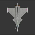 Light Gray Military Fighter Jet Model With Detailed Cockpit Landing Gear And Sleek Wings