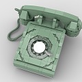 LEGO toy blocks vintage vintage telephone landline 3d model