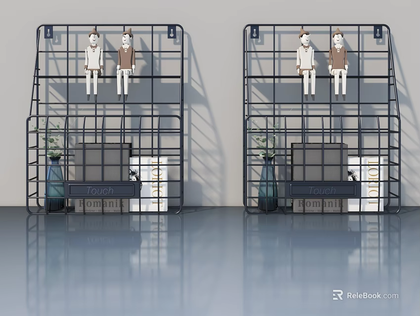 Modern Interior Swing Door Design with Wooden Frame and Glass Panel for Home 3d model 