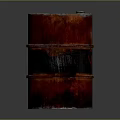 Rusty Red And Black Metal Barrel With Skull Hazard Symbol On Surface