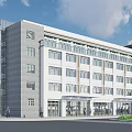 Modern Multi-storey Office Building Industrial Park Office Building Comprehensive Office Building 3d model