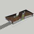 New Chinese Style Station Simple Landscape Station 3d model