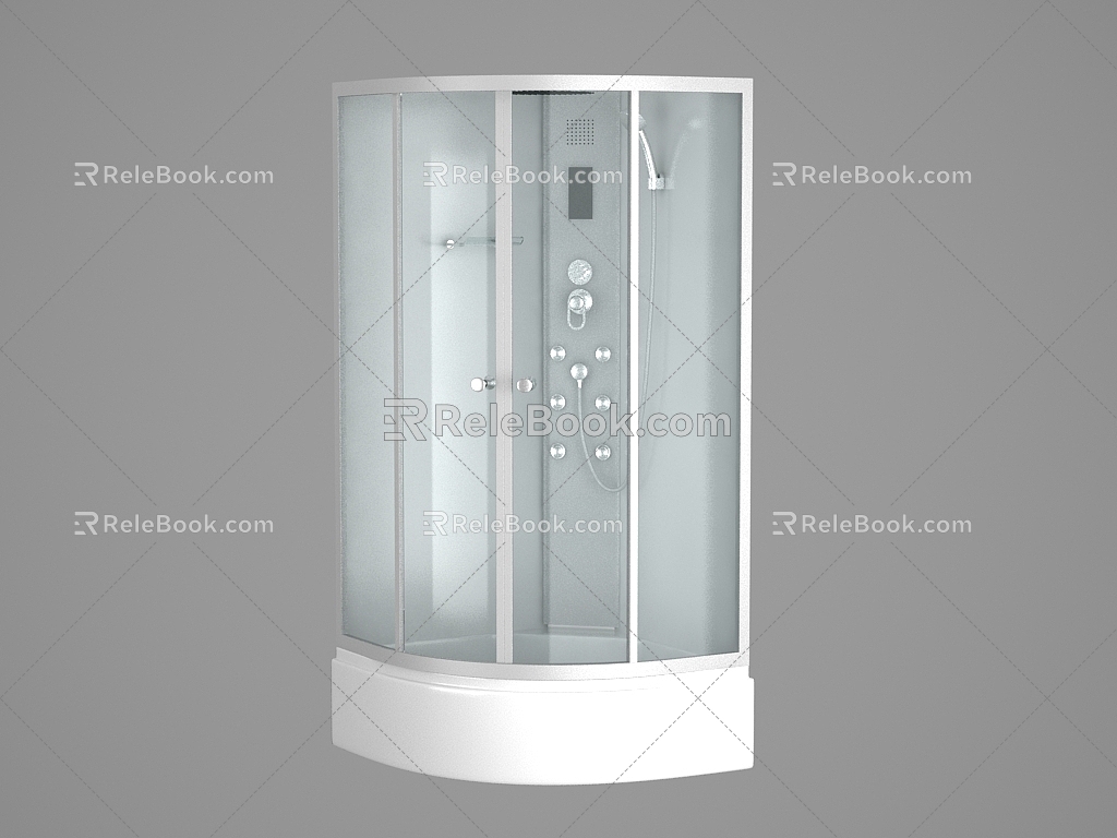 Modern Sauna Room Shower Room 3d model