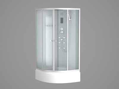 Modern Sauna Room Shower Room 3d model