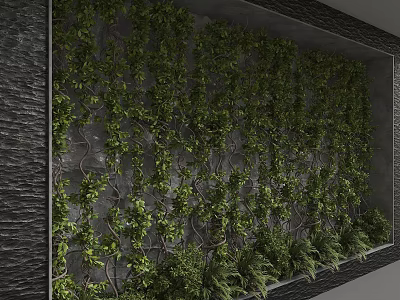 Plant background wall 3d model