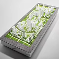 Commercial Equipment Urban Planning Display Model With Building Structures And Green Areas