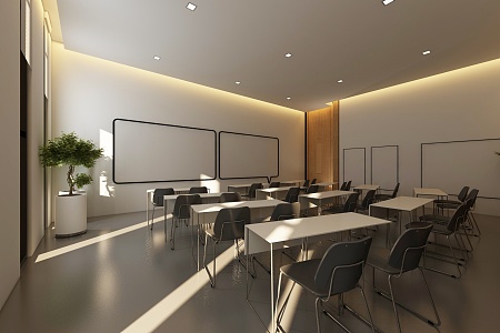 modern classroom 3d model