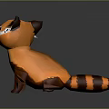 Red Panda Plush Doll With Orange Brown Fur White Face And Striped Tail