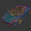 Turquoise Convertible Sports Car With Sleek Modern Design And Black Wheels