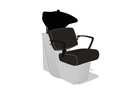Modern Black and White Massage Chair With Ergonomic Backrest and Armrest Design 3d model