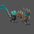 Next Generation Chinese Qinglong Mount Skeletal Skin Animation PBR Process 3d model