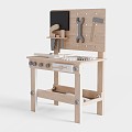 Children's mini workbench toys 3d model