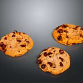 Delicious Homemade Raisin Cookies With Golden Brown Texture On Gray Background
