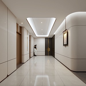 Modern Elevator Hall Elevator Hall Aisle 3d model