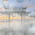 Ancient Architecture Beautiful Chen 3d model