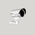 Wall Mounted Surveillance Camera With Sturdy Bracket For Security Monitoring Outdoor And Indoor Use