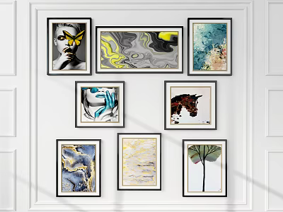 Modern abstract painting painting decorative painting 3d model