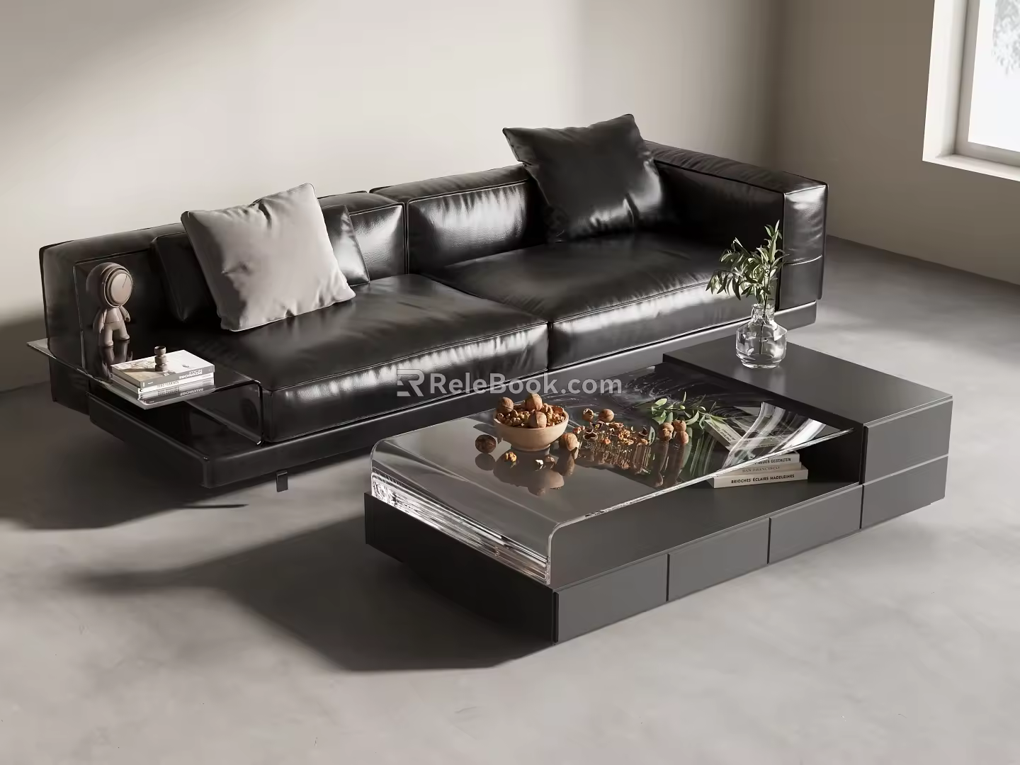 modern double sofa 3d model