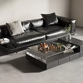 modern double sofa 3d model