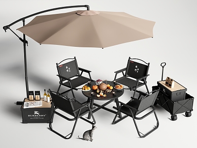 Camping Table and Chair Outdoor Table and Chair Cooking Tea Food Sunshade model