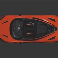 Modern Red Sports Car With Sleek Body Black Roof And Aerodynamic Rear Spoiler