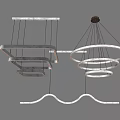 Modern Minimalist Chandelier Designs With Wave Shaped And Multi Layered Circular Styles