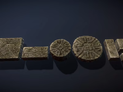 Modern Landscape Stone Plate Landscape Stone Platform Landscape Stone Block 3d model