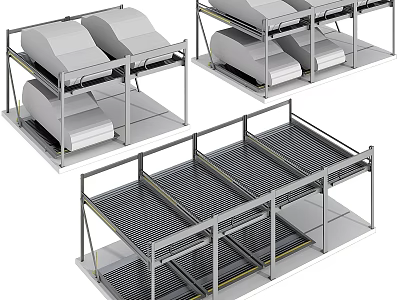 Garden Gadgets Metal Frame Multi Layer Planter Racks With Different Structures For Home Gardening 3d model