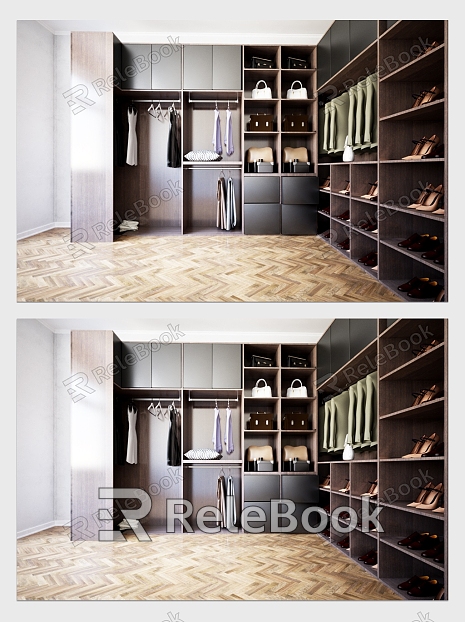 Modern wardrobe cabinet combination model