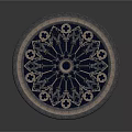 Intricate Line Design On Circular Decorative Disc With Symmetrical Radial Patterns 3d model