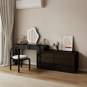 Modern cream black dresser 3d model