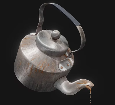 Teapot Iron Kettle Aluminum Kettle 3d model Teapot Iron Kettle Aluminum Kettle 3d model