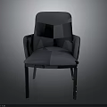 Modern Grey Upholstered Armchair with Sleek Design and Sturdy Metal Legs for Contemporary Living Spaces