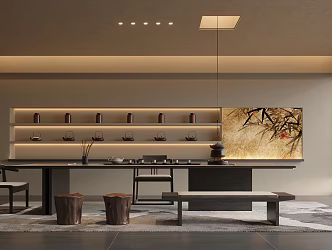 New Chinese Tea Room Tea Room 3d model