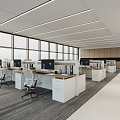 Open office area 3d model