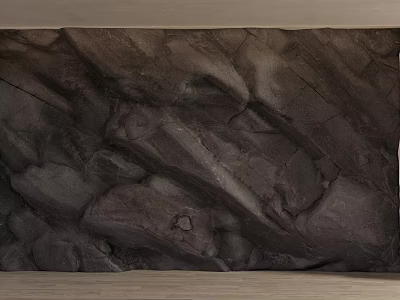 Dark Rock Textured Background Wall With Natural Surface Pattern For Interior Design 3d model