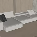 Modern Multiplayer Sofa Corner Sofa 3d model