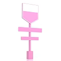3D Pink Directional Guide Signage with Top Indicator and Lower Panels