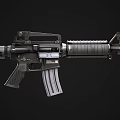 Modern Military Tactical Rifle With Detachable Magazine Barrel Grip And Sight