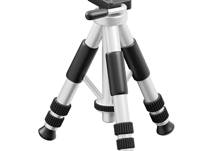 Durable Industrial Equipment Tripod With Metal Legs Adjustable Design And Rubber Feet 3d model